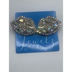 Jewelz By Traci Lynn Lip Bling Stud Earrings New